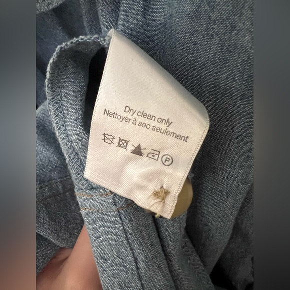 Veronica Beard Emmitt Tie-Waist Chambray Midi Length Dress - Picture 5 of 10